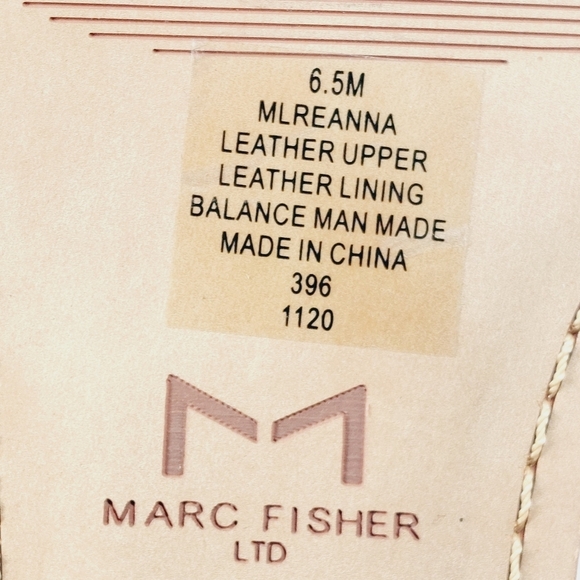 New Marc Fisher LTD Reanna Gold Leather Braided Flat Sandal X71 - Picture 10 of 11